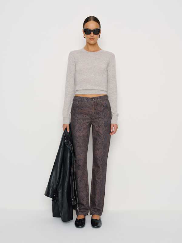 Greer Mid Rise Straight Jeans - Venom